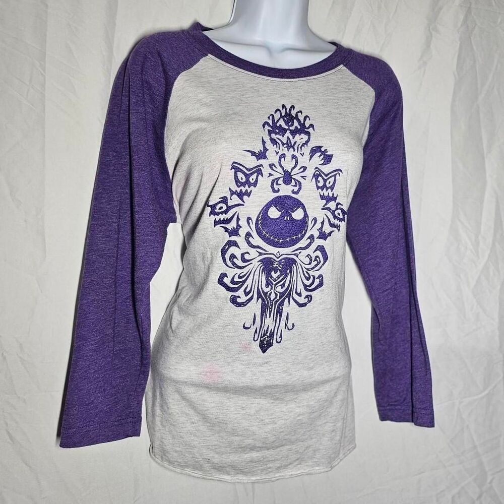 2000s emo grunge nightmare before christmas jack skellington baseball tee